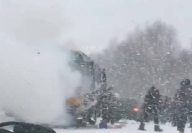 На трассе Гайва – Ильинский загорелся пассажирский автобус