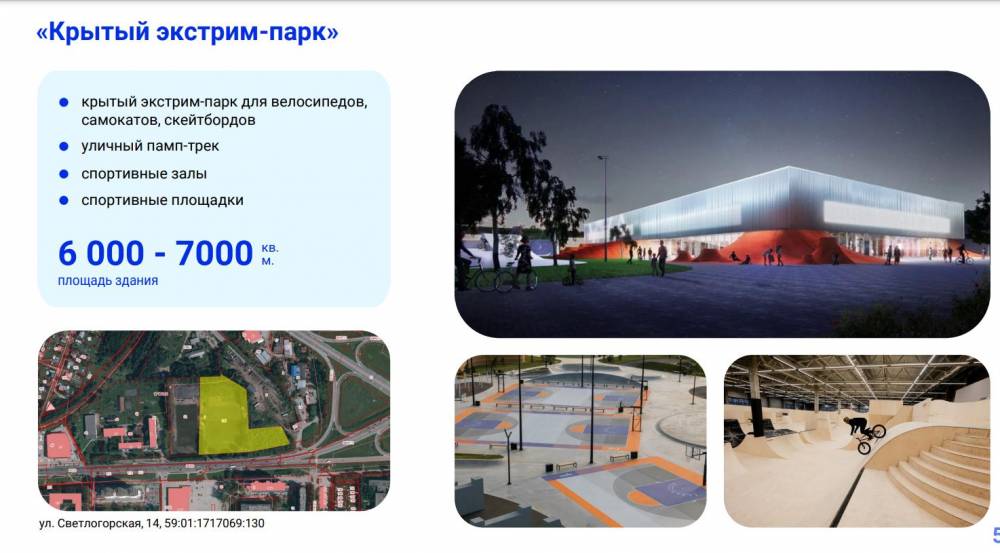 Власти Перми хотят привлечь инвестора для строительства крытого экстрим-парка