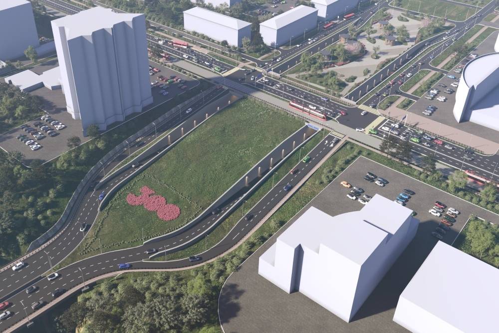 Проект развязки с тоннелем в районе ул. Макаренко и бульвара Гагарина готовят к госэкспертизе