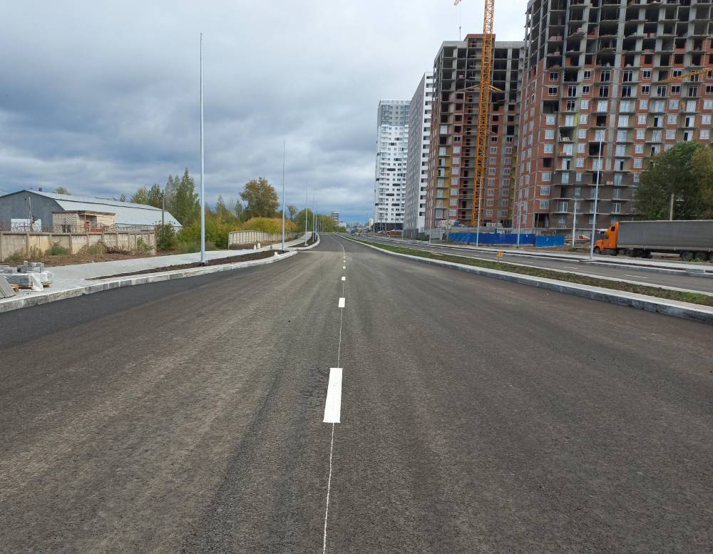 В Перми открыли участок новой дороги по улице Строителей