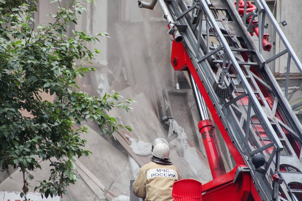 В центре Перми произошел пожар на стройплощадке авиационного техникума