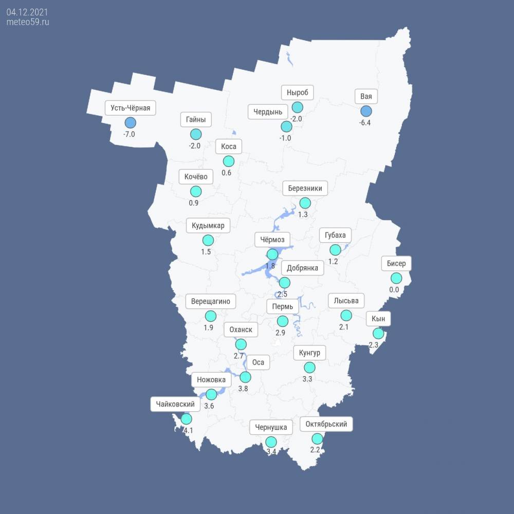 В Пермском крае зафиксировали рекордную оттепель