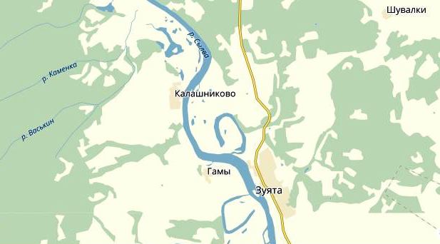 Карта неволино кунгурский район