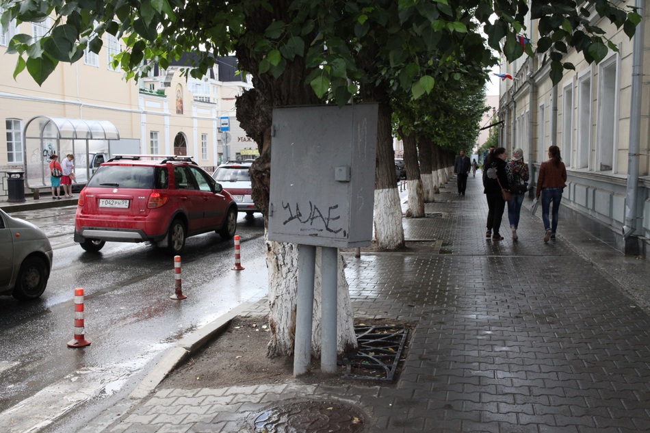 Велосипедные столбики на Ленина появятся до 10 мая