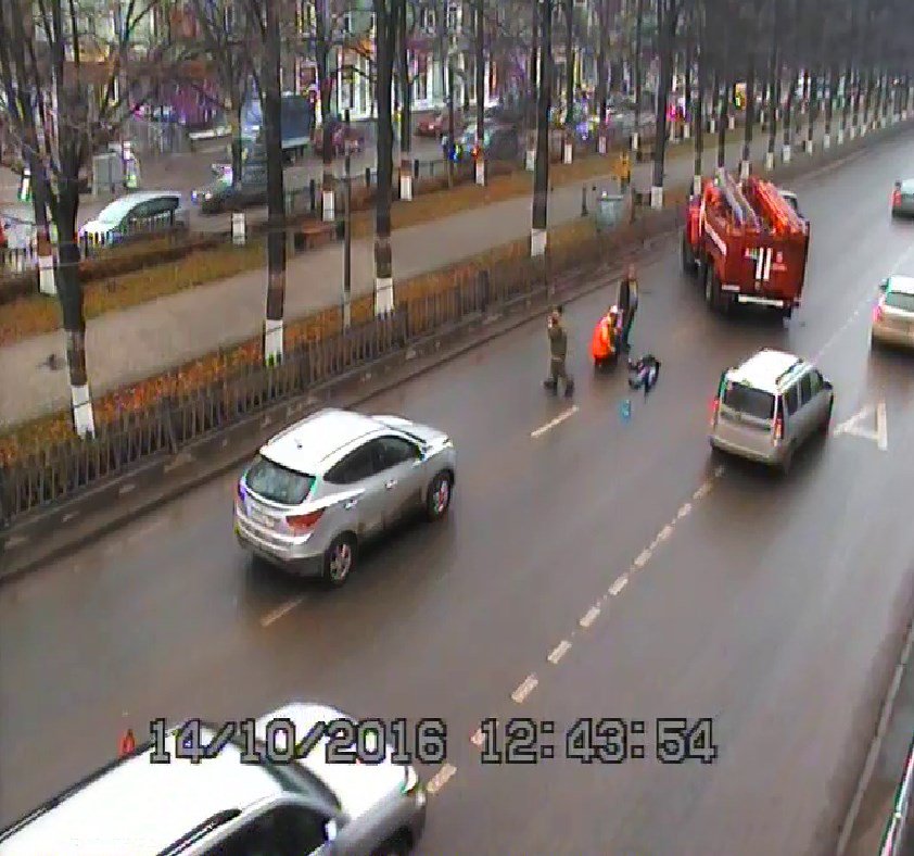 В Перми на пересечении ул. Тимирязева и Комсомольского проспекта иномарка сбила пешехода
