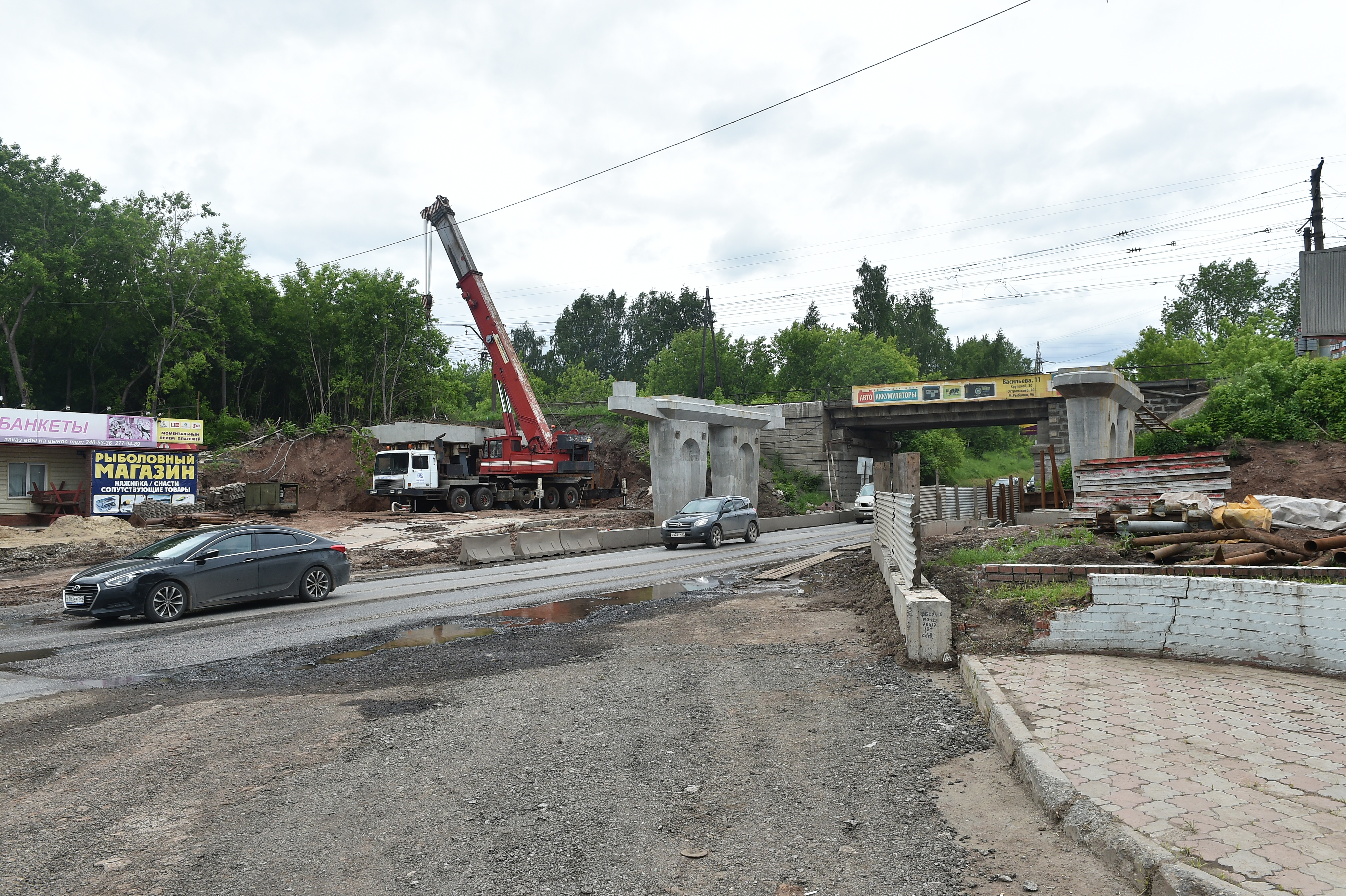 В Перми продолжается реконструкция путепровода через ул. Героев Хасана