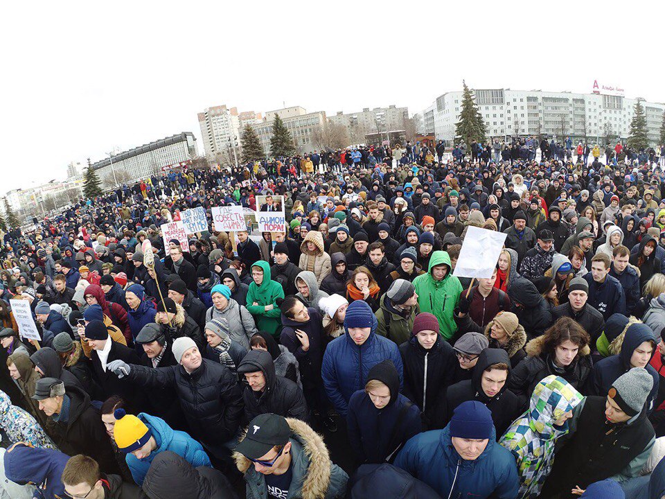 Пермское ГУ МВД: Митинг против коррупции в центре Перми прошел без нарушений