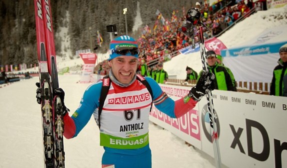 Прикамский биатлонист выиграл мужскую эстафету в составе сборной России