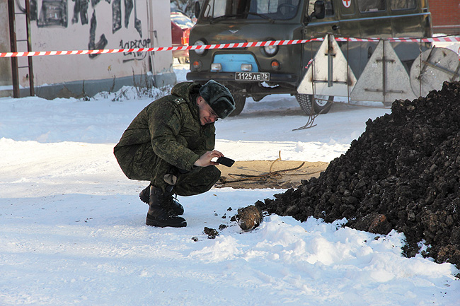 Во время ремонта теплотрассы в Прикамье нашли заготовку снаряда