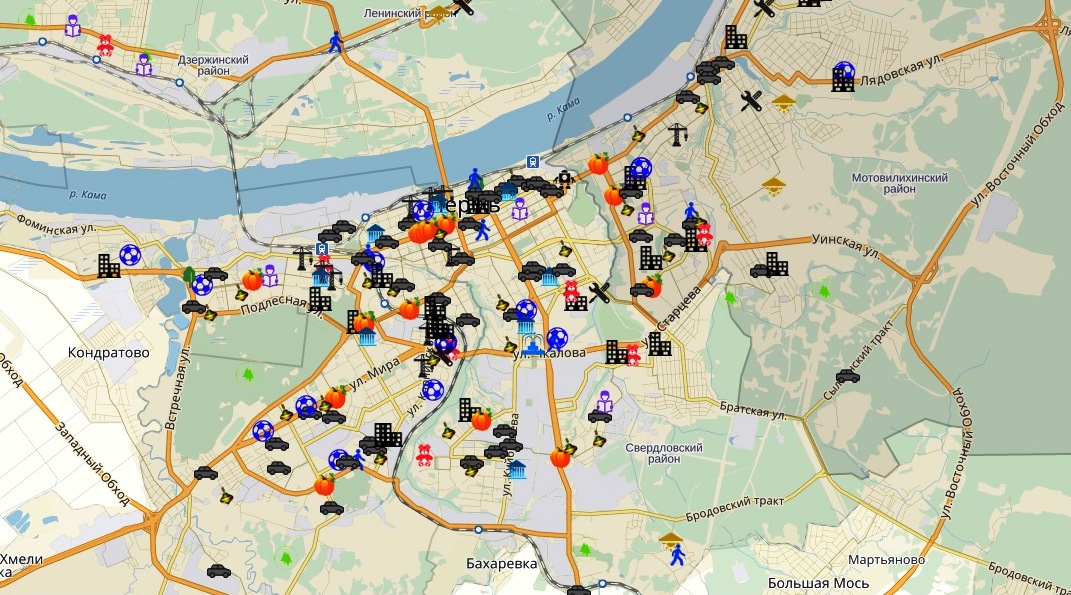 Итоги работы властей Перми в 2016 году отражены на интерактивной карте отремонтированных объектов