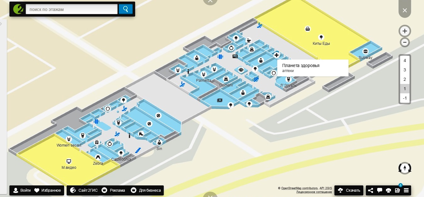 Разработаны онлайн карты торговых центров Перми