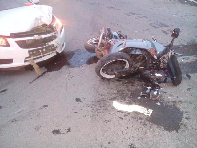 В Лысьве водитель сбил мотоциклиста