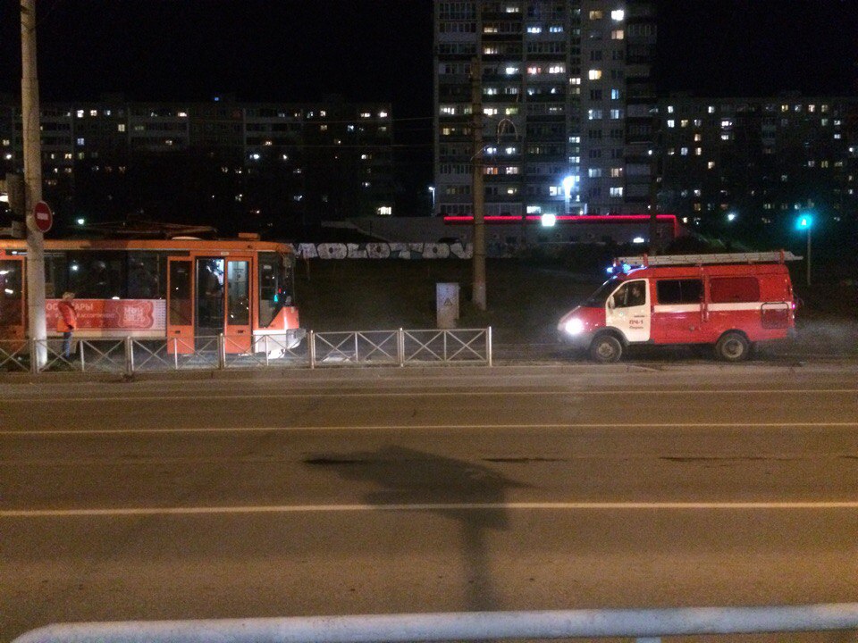 Очевидцы в социальных сетях: в Перми загорелся трамвай