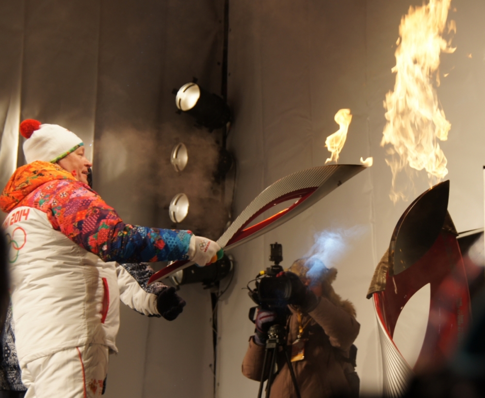 В Перми зажглась чаша Олимпийского огня